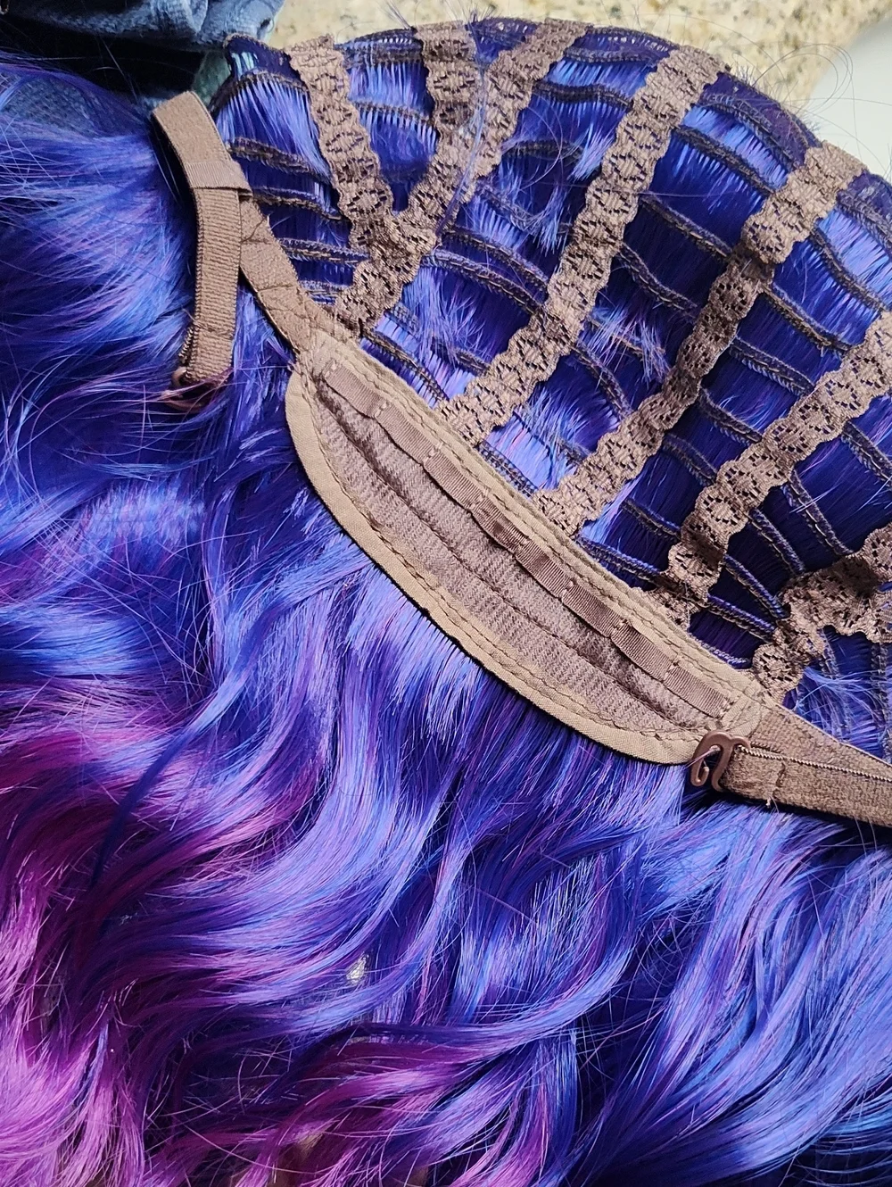 Purple And Pink Full Head Wig NWT